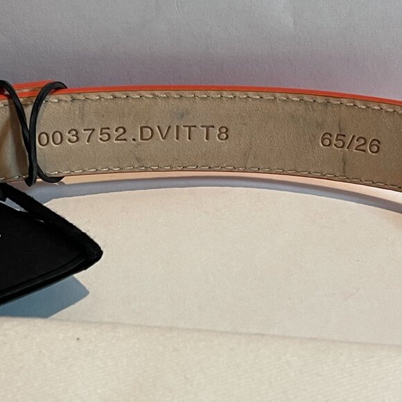 Versace Double Stud Medusa Belt in Coral Calf Leather - Size 65 cm/26\